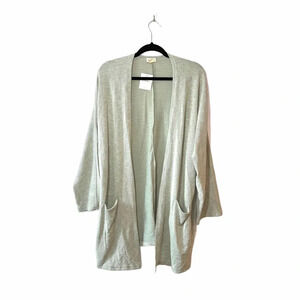 DONNI. NWT Cream Striped Pocket Open Front Cardigan One Size Women’s